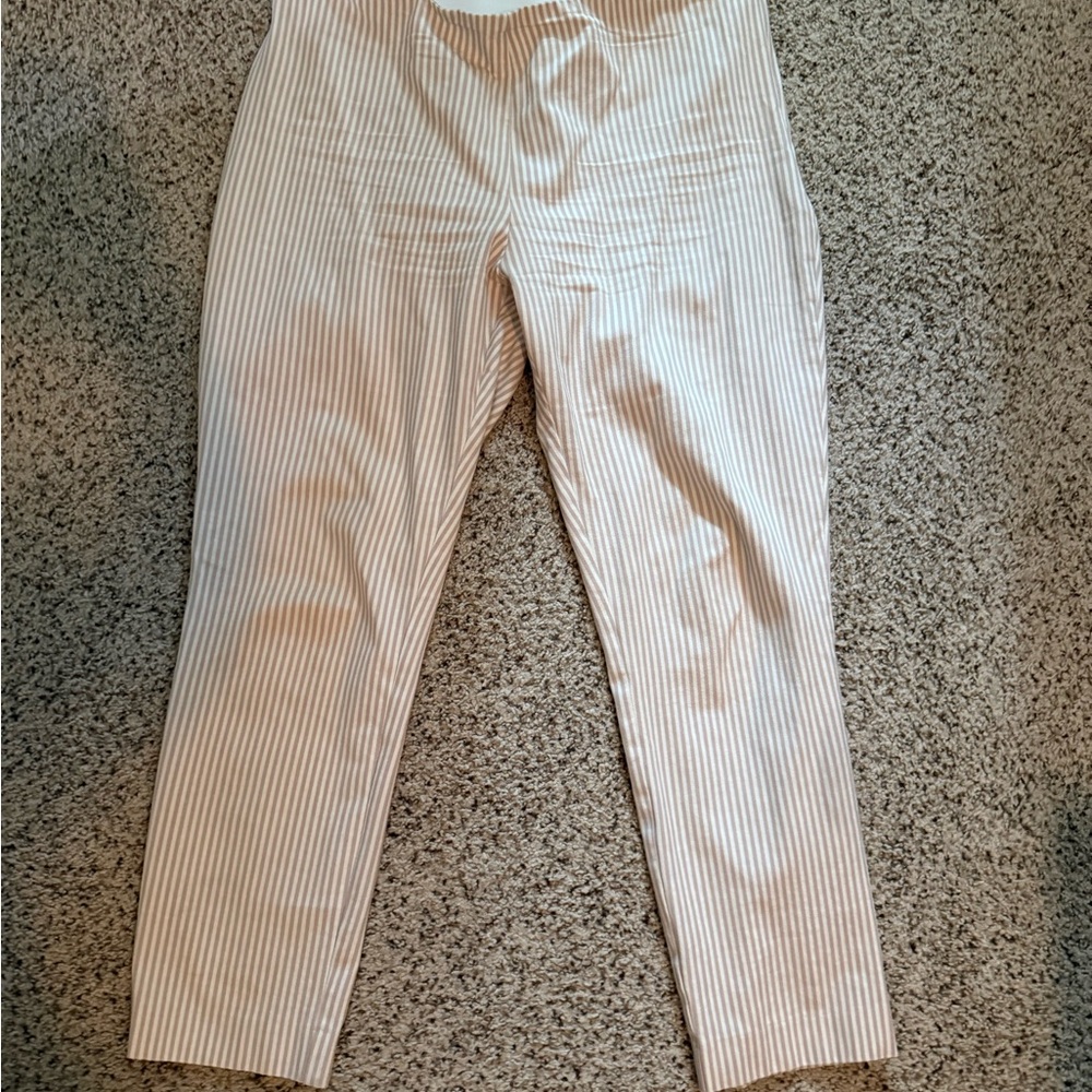 a new day Beige and White Pinstripe Chinos